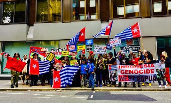 The RCG supported a demonstration opposite the Indonesian embassy in London in solidarity with West Papua on 7 September 2019