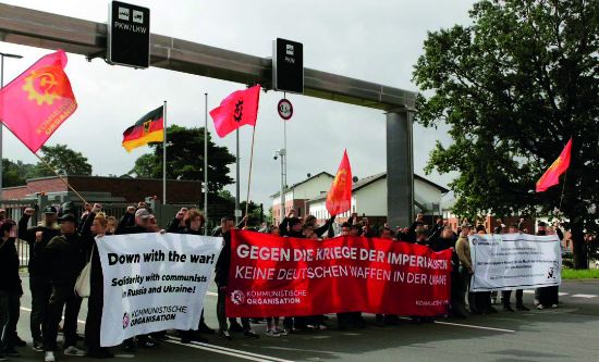 Protest organised by the Kommunistische Organisation in Germany against the Ukraine war (photo: KO)
