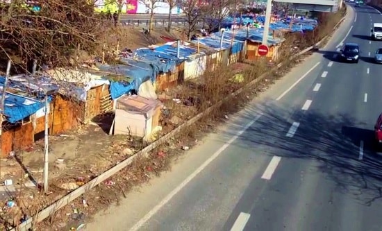 Roma shantytown in St-Denis, France, near Paris