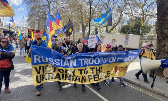 Ukraine Solidarity Campaign rally, April 2022