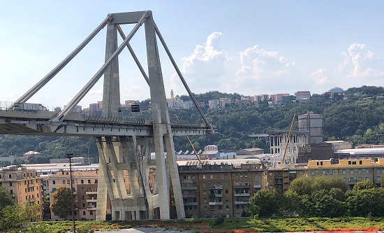 The Morandi Bridge in Genoa collapsed on 14 August 2018