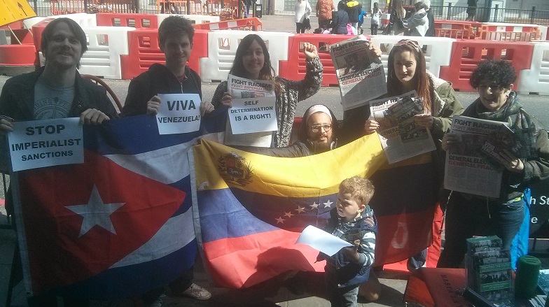 Lewisham anti cuts campaigners stand with Venezuela