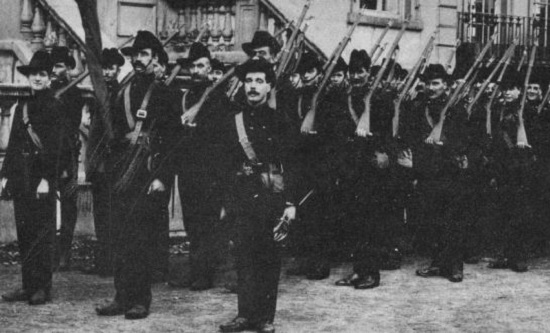 The Irish Citizen Army, led by James Connolly, was the first workers' militia in Europe