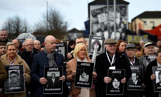 Families of the victims of the Bloody Sunday massacre