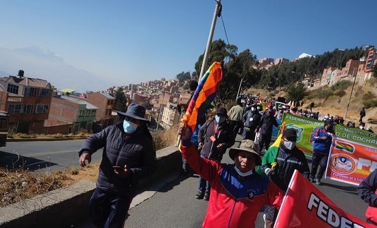 Bolivians protest for democracy, health and education 14 July 2020