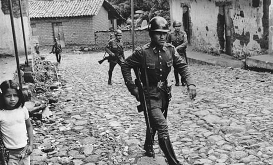 Government troops in El Salvador