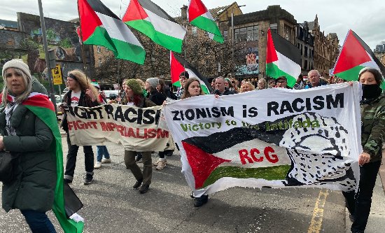 Glasgow FRFI march in solidarity with Palestine, March 2024