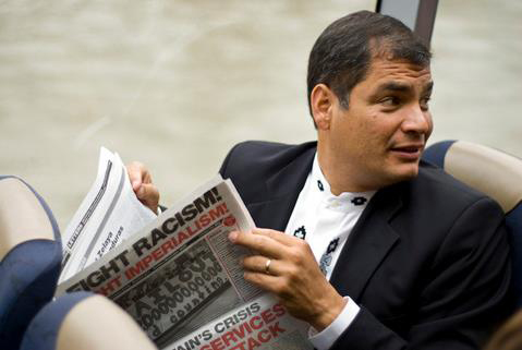 President Rafael Correa in London, 28 Oct 2009