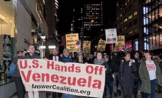 Solidarity protest in New York, US
