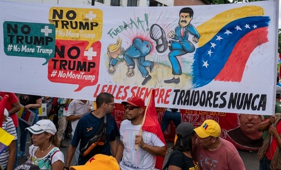 Thousands of Venezuelans rally in support of the Maduro government, 2019