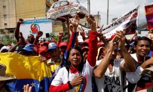 Supporters of Venezuelan president Nicolas Maduro