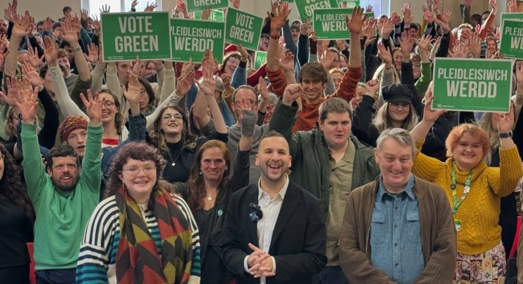 Green Party activists with Zack Polanski in a hall (photo: Zack Polanski/X)