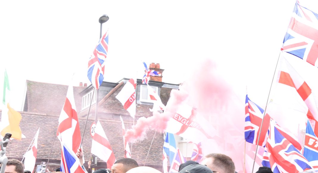 (Photo: “Southampton Patriots, Stand up to Racism Protest and Counter-Protest, 26th October” by Indigo Nolan, CC BY 4.0)