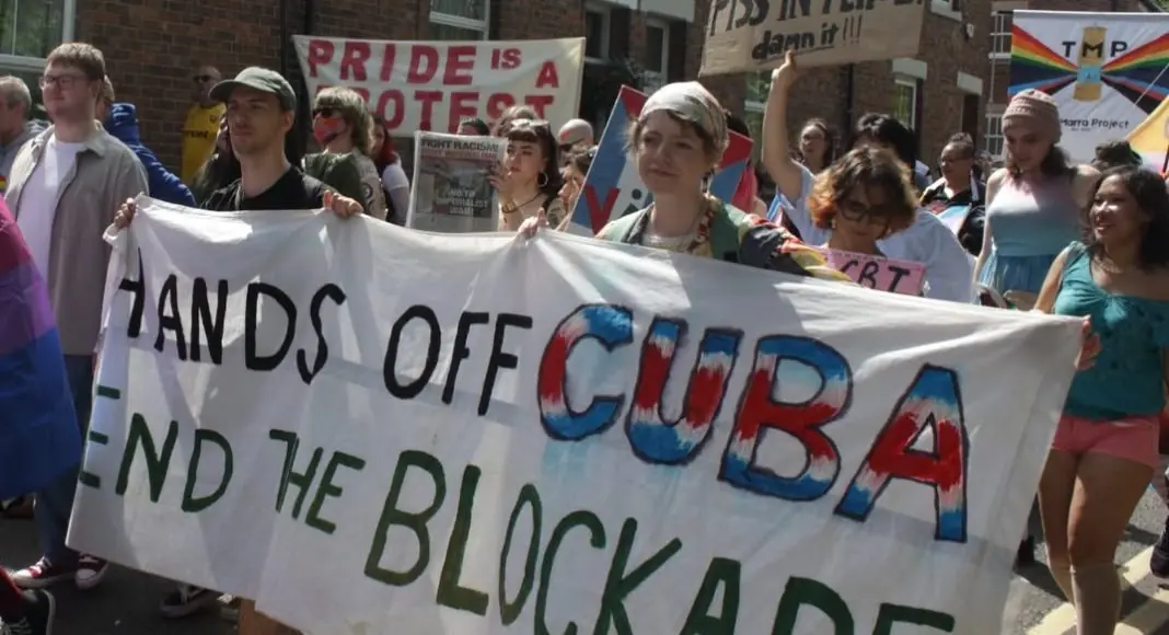 Newcastle RCG on the Durham LGBTQ+ pride march, June 2026 (photo: FRFI)