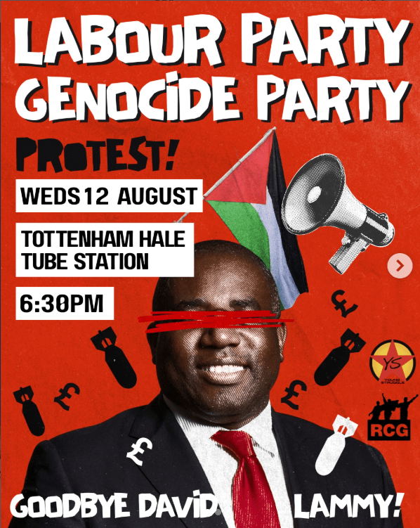Protest: Labour Party, Genocide Party!