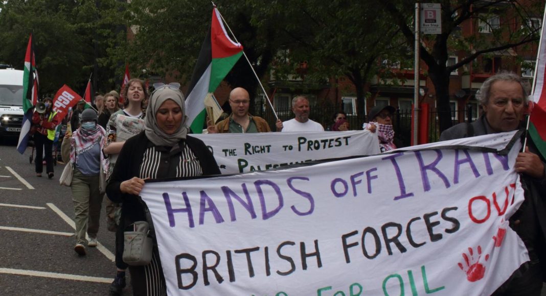 Newcastle march demanding 'Hands off the Middle East' (photo: FRFI)